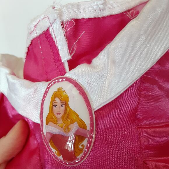 Build A Bear Disney Princess Aurora Satin Gown Pink Teddy Bear Dress Up Costume - Picture 3 of 5